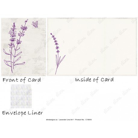 Lavender Line Art 1